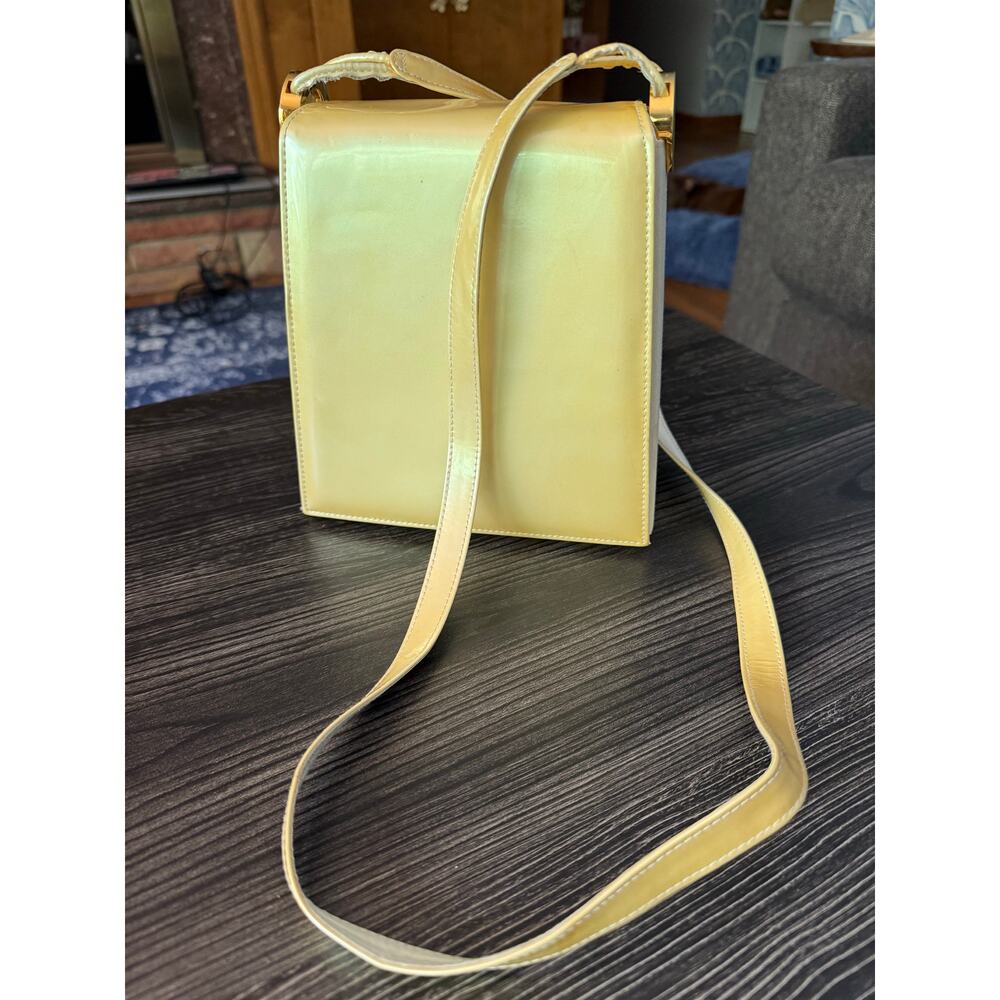Vintage Stuart Weitzman Trapezoid Flap Structured Bag